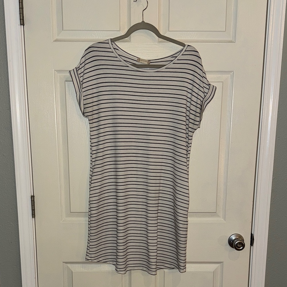 Altar'd State Black and White Striped Dress/Tunic